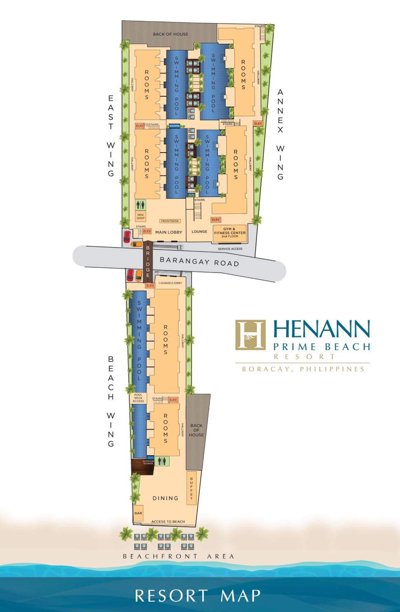 Henann Prime Beach Resort Balabag  Exterior foto Site Plan